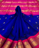 KSC - Royal Blue/Pattu Rose Korvai