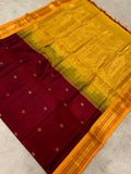 KSC - Oily Maroon/Yellow Korvai