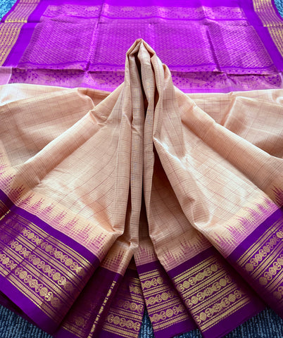 KSC - Double shaded Golden Beige with Vadamalli Kattam Korvai