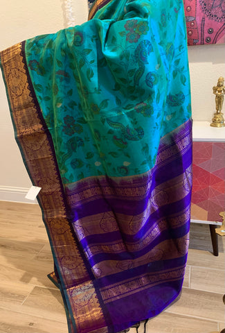 PKSC - Peacock Blue/Violet Korvai