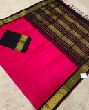 KSC - Double shaded Mittai Pink with Black Korvai