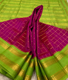KSC - Double shaded Magenta/Leafy Green Korvai