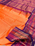 KSC - Double shaded Peach with Wine Magenta Korvai