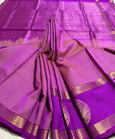 KSC - Double shaded Peachy Purple Kattam