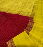 KSC - Double shaded Maroon/Yellow Korvai