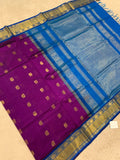 KSC - Double shaded Wine Magenta/Blue Korvai