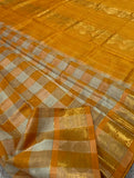 KSC - Beige/Orange Kalyanam Checks