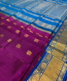 KSC - Double shaded Wine Magenta/Blue Korvai