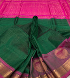KSC - Bottle Green with Pink Kottadi