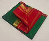 KSC - Bottle Green/Maroon Korvai