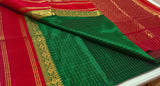 KSC - Bottle Green/Maroon Korvai