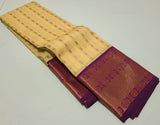 KSS - Cream/Majentha Korvai