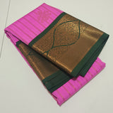 KSS - RoseMilk Pink/Bottle Green Korvai