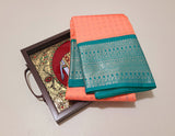 KSS - Peach/Green Lakshadeepam Korvai