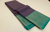 KSS - Navy Blue/Green Chevron Korvai