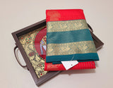 KSS - Dark Red/Green Korvai