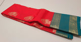 KSS - Dark Red/Green Korvai