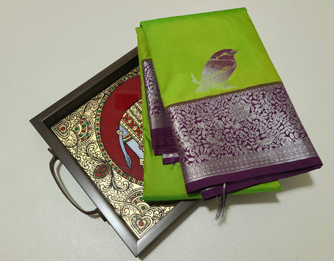 KSS - Parrot Green/Majentha Korvai