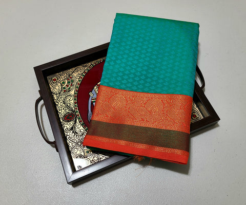 KSS - Sea Greenish Blue/Orange Korvai
