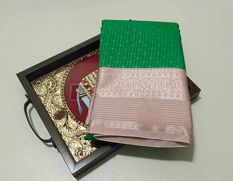 KSS - Parrot Green/Mauve Korvai