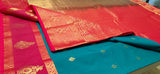 KSS - Rama Green/Tomato Pink Korvai