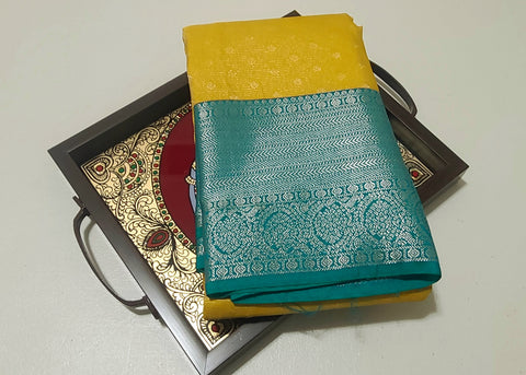 KSS - Mustard Yellow/Green Vaira Oosi Bhuttis