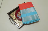 KSS - Peach/Blue Korvai