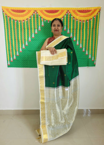 KSC - Bottle Green/Venn Pattu