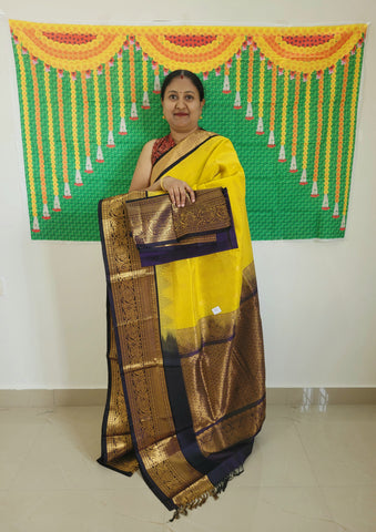 KSC - Lemon Yellow/Dark Nagapazham Korvai