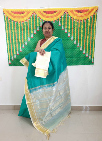 KSC - Sea Green/Venn Pattu