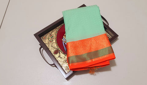 KSS - Mint Green/Orange Korvai
