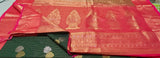 KSS - Bottle Green/Pink Korvai