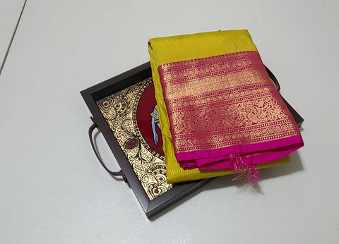 KSS - Yellow/Pink Korvai