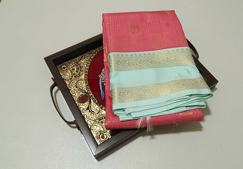 KSS - Cherry Blossom Pink/Green Korvai Kattam