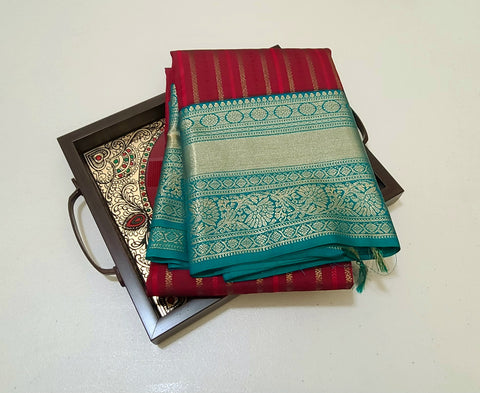 KSS - Maroon/Green Korvai