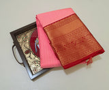 KSS - Peachy Pink/Red Korvai