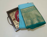 KSS - Sky Blue/Green Korvai