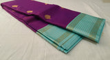 KSS - Brinjal/Sky Blue Korvai