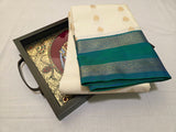 KSS - Venn Pattu/Peacock Blue Korvai