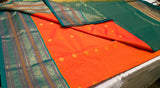 KSS - Orange/Peacock Blueish Green Korvai