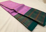 KSS - Soft Pink/Peacock Blueish Green Korvai