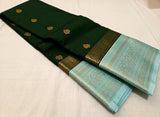KSS - Bottle Green/Ice Blue Korvai