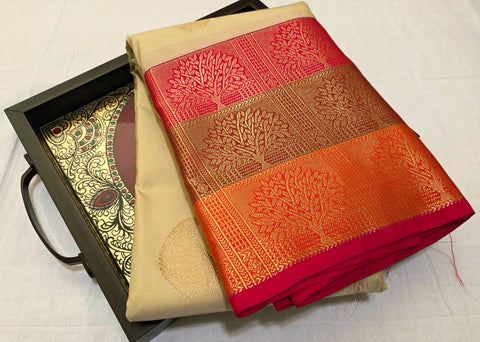 KSS - Beige/Pink Korvai