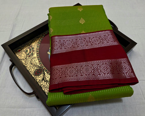 KSS - Green/Maroon Korvai