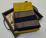 KSS - Dark Sampangi/Navy Blue Veldari Korvai