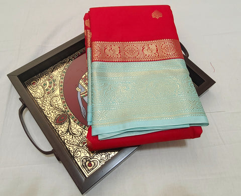 KSS - Chilli Red/Ice Blue Korvai