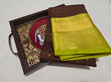 KSS - Coffee Brown/Green Korvai