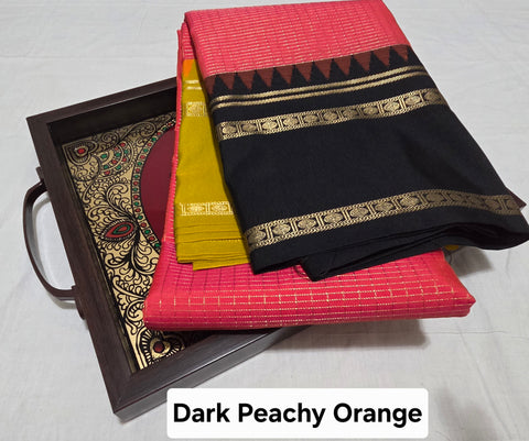 KSS - Dark Peachy Orange Ganga Jamuna Kottadhi