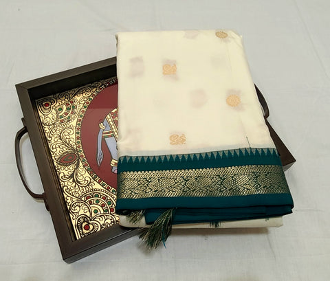 KSS - Venn Pattu/Peacock Green Korvai