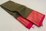 KSS - Bottle Green/Tomato Pink Kottadhi